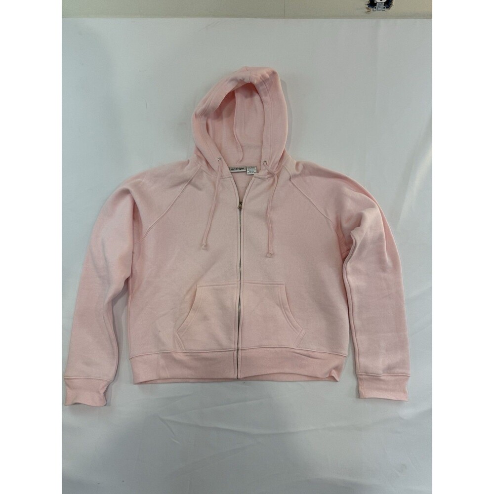 Womens Energie Pink Full Zip Hoodie L